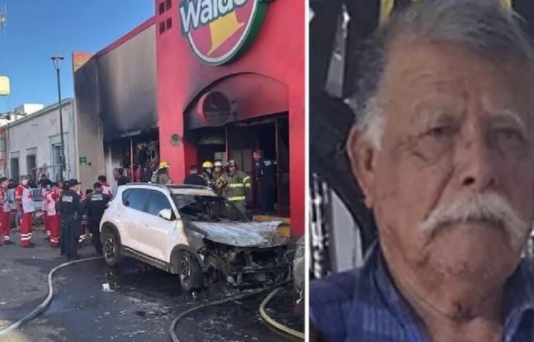 Muere abuelito paquetero de 81 años tras quemaduras por incendio en Waldo’s de Hermosillo