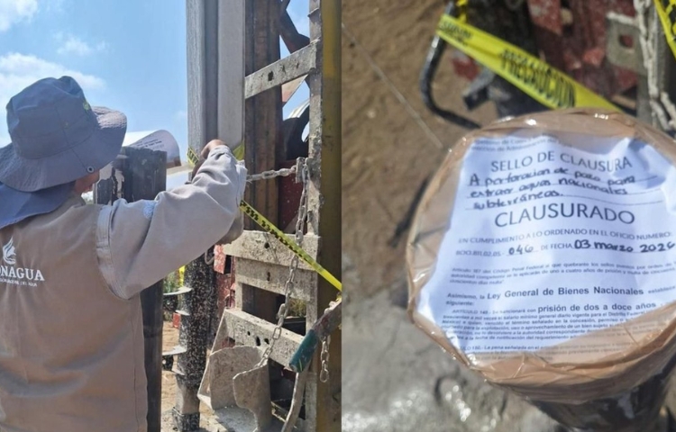 Clausura Conagua pozos y equipos clandestinos al sur de NL